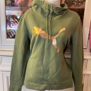 Puma Sweater Green and Gold Size L